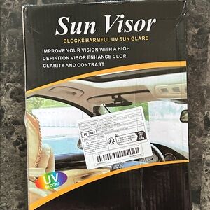 Sun Visor UV Blocking Car Sunshade - Black